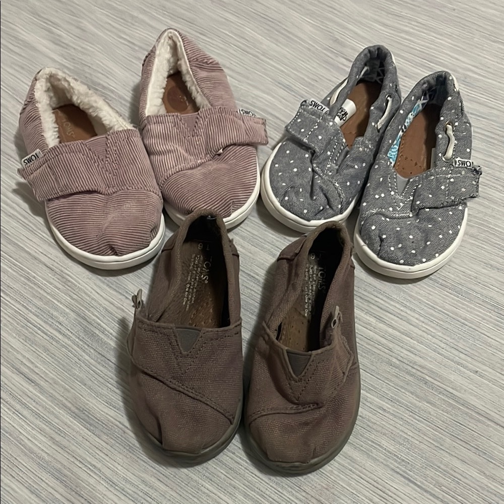 Toms Bundle - 3 pairs of Toddler size 6